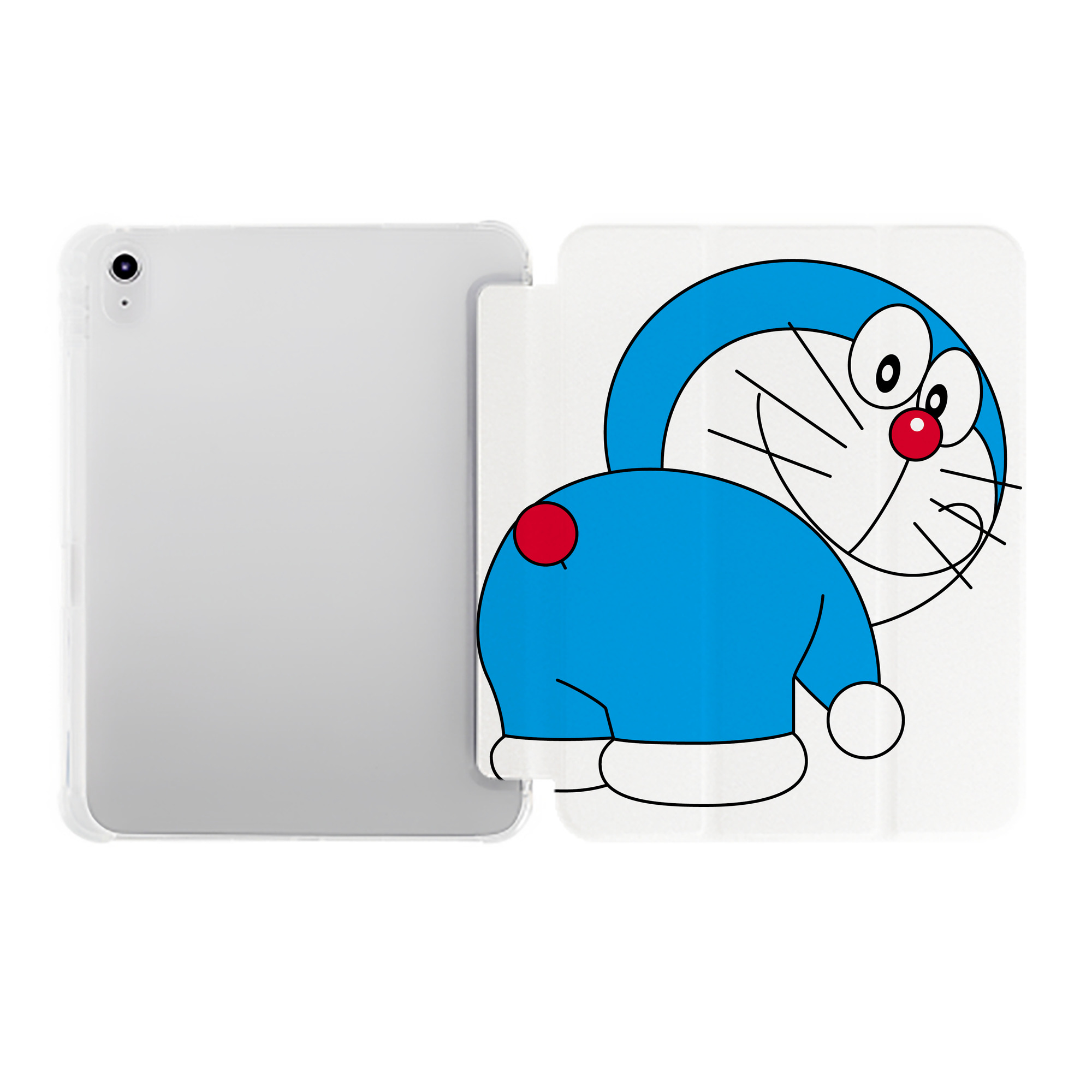 （画像用） ドラえもん Doraemon IPad ケース ペン収納付き 三つ折りスタンド PUレザー×シリコン 対応機種9.5/10.5/10.9インチ